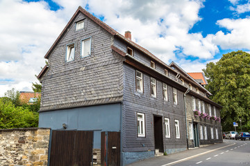 Historical street in Goslar, Germany