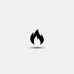 Obraz premium Vector fire icon. Flat design on a white background
