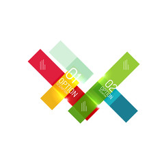 Infographics geometric business template