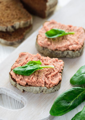 Sandwiches with vegan pate