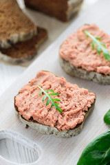 Sandwiches with vegan pate