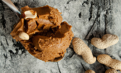 Peanut butter and roasted peanuts