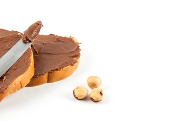Chocolate nut butter and roasted hazelnuts