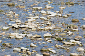 Stones in water on the seashore