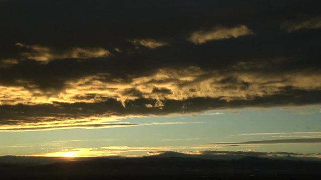 Orange Altocumulus at Sunset