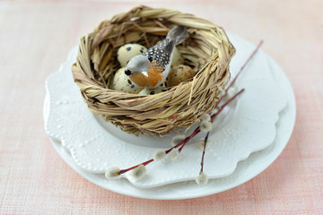 Easter table serving