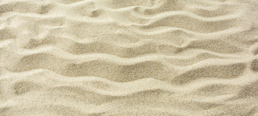 Fototapeta na wymiar Sandy beach for background. Sand texture. Top view. Copy space.