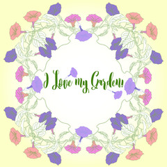 Garden Background with  bindweed  flowers