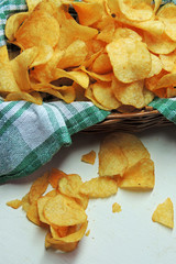 Chips and raw potatoes