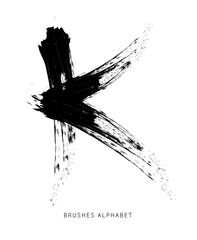 Alfabeto spennellato lettera K