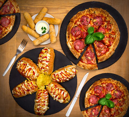 fast food and unhealthy eating concept