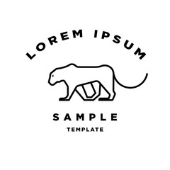 Linear Tiger Sign Vector Design