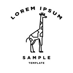 Linear Giraffe Sign Vector Design