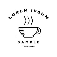 Linear Coffee Cup Sign Vector Design