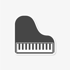 Piano Icon Flat Graphic Design - vector Illustration