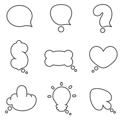 speech bubbles as various symbols