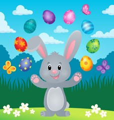 Obraz na płótnie Canvas Stylized Easter bunny theme image 6