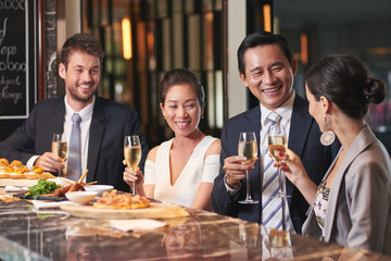 Evening in restaurant