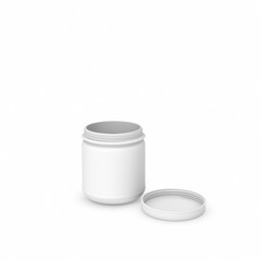 Rendering of white blank round can