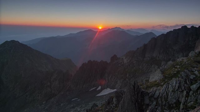 Sunrise over the mountain