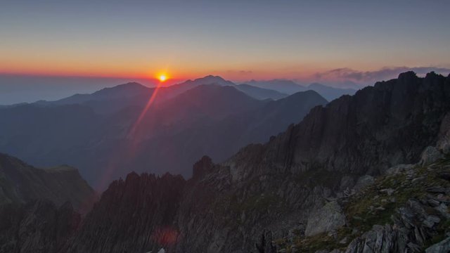 Amazing mountain sunrise 