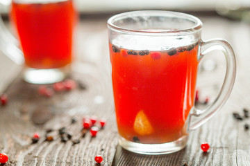 Homemade Paleo Cranberry and Raspberry Drink for Christmas Time