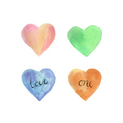 Watercolour heart shape