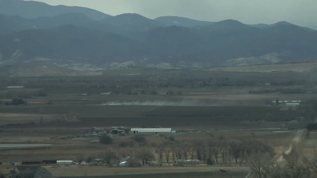 Smoke Drifts from Controlled Agricultural Burn