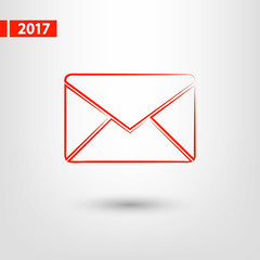 Envelope Mail icon, vector illustration. Flat design style