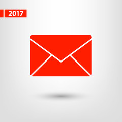 Envelope Mail icon, vector illustration. Flat design style