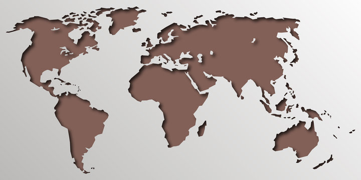 Planisphère - Carte du monde - Graphique