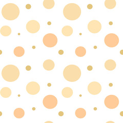 colorful peach pink and gold circles seamless vector pattern background illustration

