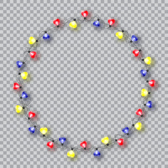 Lights realistic design elements.