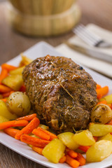 Roast Beef with Potatoes and Carrots