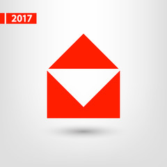 Mail  icon, vector illustration. Flat design style