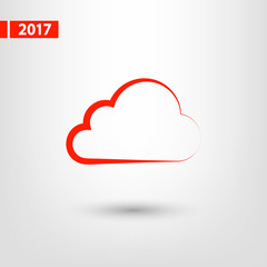  cloud icon, vector illustration. Flat design style