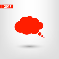 comic speech bubbles icon, vector illustration. Flat design style