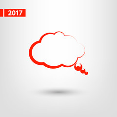 comic speech bubbles icon, vector illustration. Flat design style