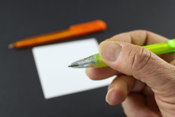 An Image of writing a note