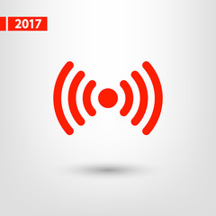 Wireless Icon , vector illustration. Flat design style 