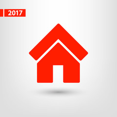 house icon, vector illustration. Flat design style