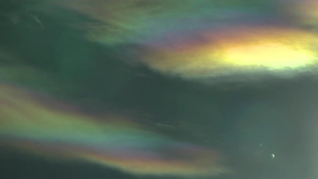 Iridescent Colors in wave Clouds