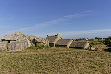 Village de Ménéham, Bretagne, France