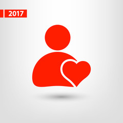 Business man icon, vector illustration. Flat design style