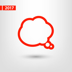 comic speech bubbles icon, vector illustration. Flat design style