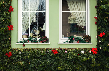 Fototapeta na wymiar Outdoor Decoration of a Window