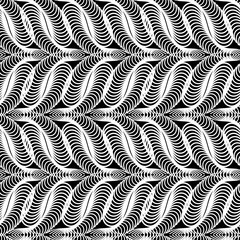 Abstract black and white seamless pattern.  Vector clip art.