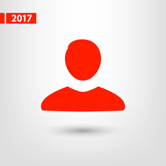 man icon, vector illustration. Flat design style 