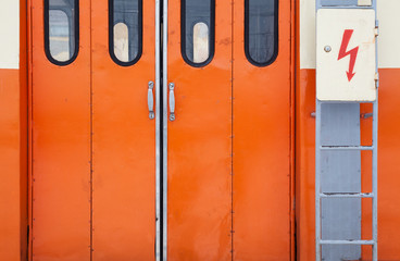 Orange Doors of a Wagon