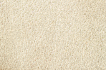 Texture of Genuine Leather cream color, background, surface.